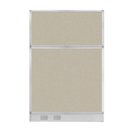 Versare Hush Panel Configurable Cubicle Partition 4' x 6' Sand Fabric w/ Cable Channel 1855618
